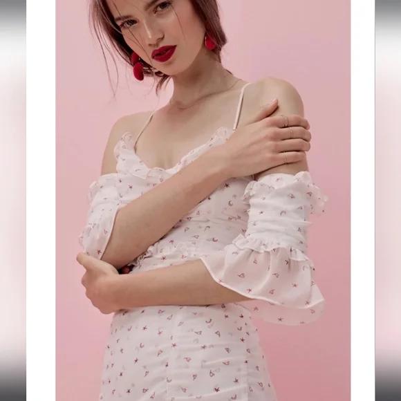 🍋For Love & Lemons LA BROOKE COCKTAIL DRESS - Picture 9 of 16